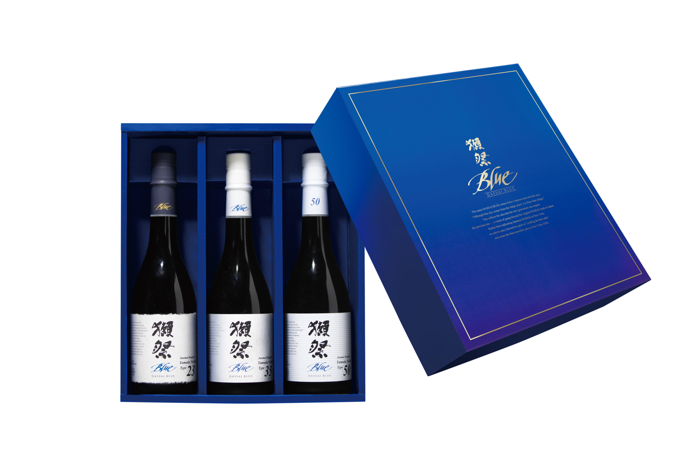 Dassai Blue Essential Junmai Daiginjo Sake Trio 375ml Bottles Gift Box